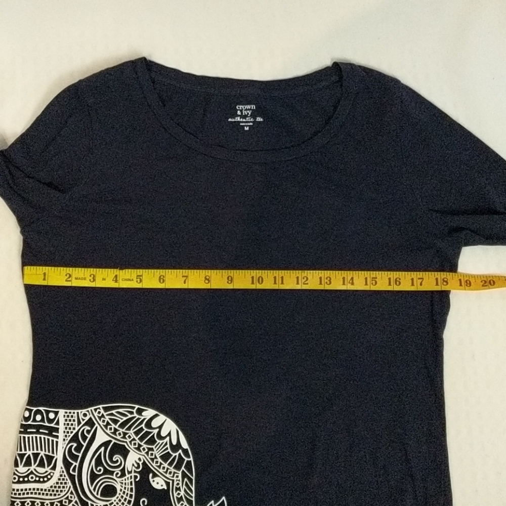 Crown & Ivy authentic t-shirt elephant top - Picture 4 of 8